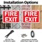 Signmission Fire Exit Sign, Plastic, 18in W x 12in L, 2PK OS-2PACK-CL-P-1218-L-20001 - alternate 4